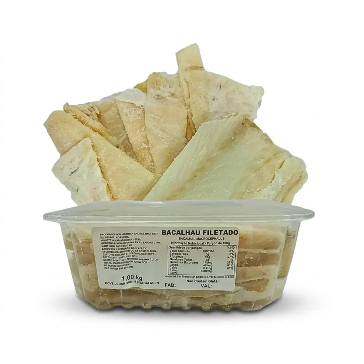 Bacalhau Do Porto Filetado 100% Limpo – Sem Pele e sem Espinhas